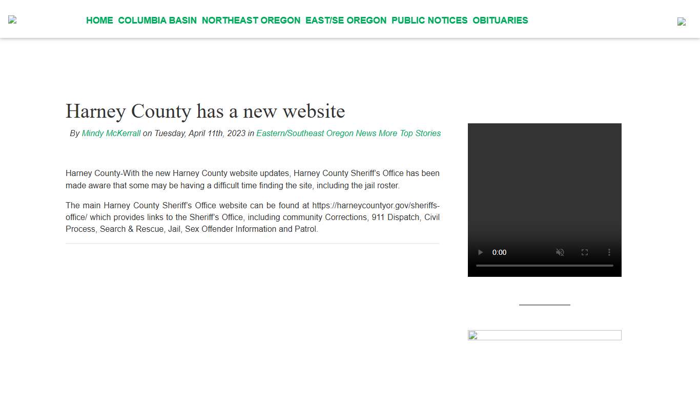 Harney County has a new website - Elkhorn Media Group